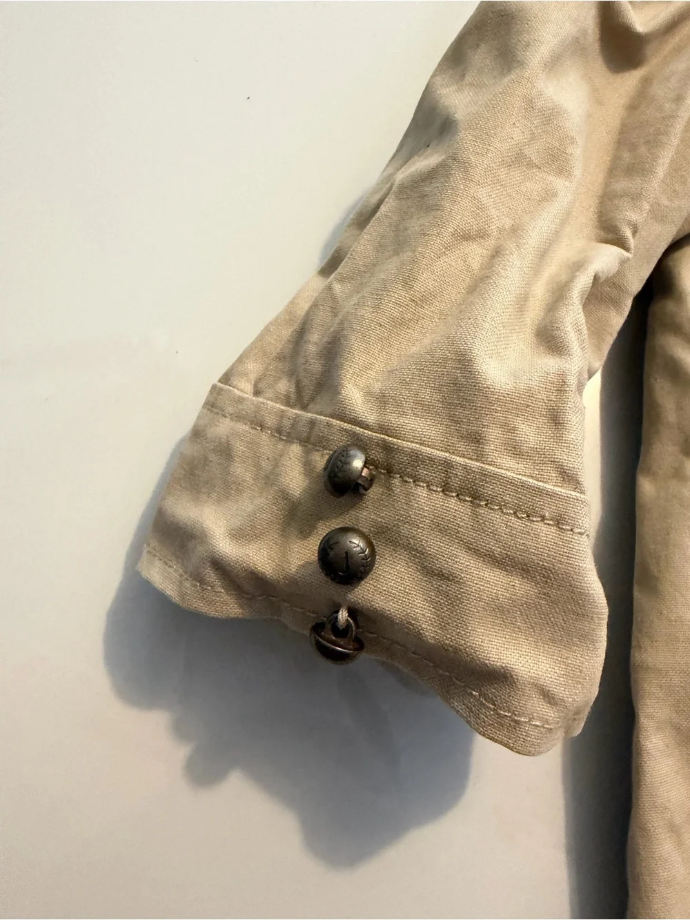 Jacadi Beige Removable-Hood Pea Coat for Kids size 7